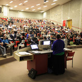 Lecture theatre with students