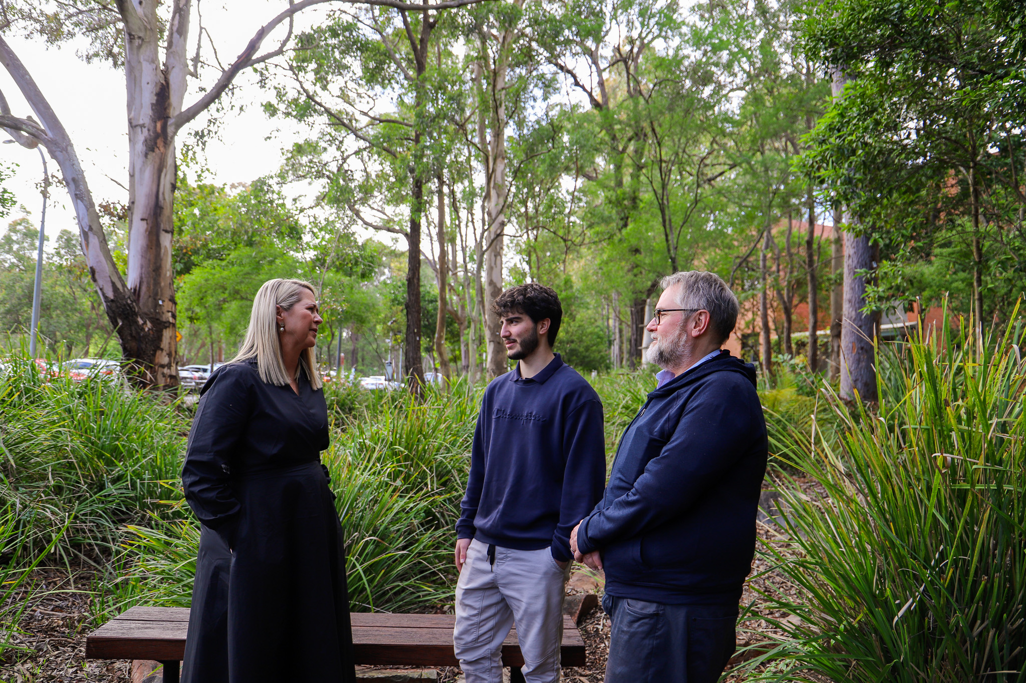 Emma Brokate, Nader Alkaysi and Professor Craig Simmons