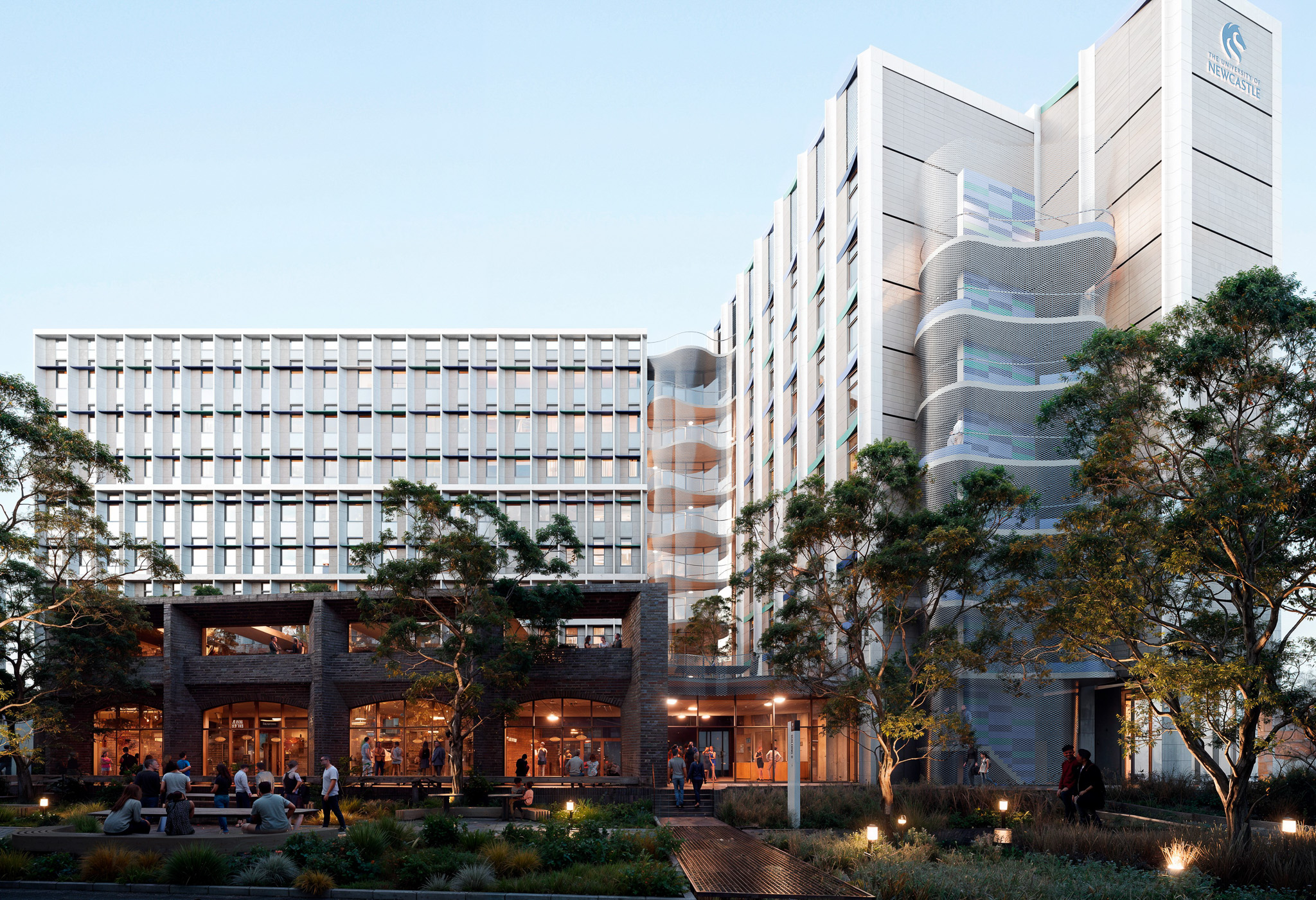Artist impression of the University Newcastle proposed city campus student accommodation northern view