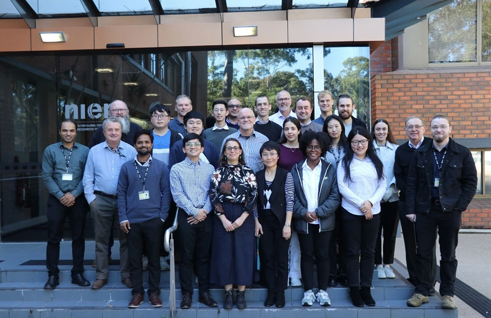 Members from SSR and BHP standing in front of NIER at the University of Newcastle.