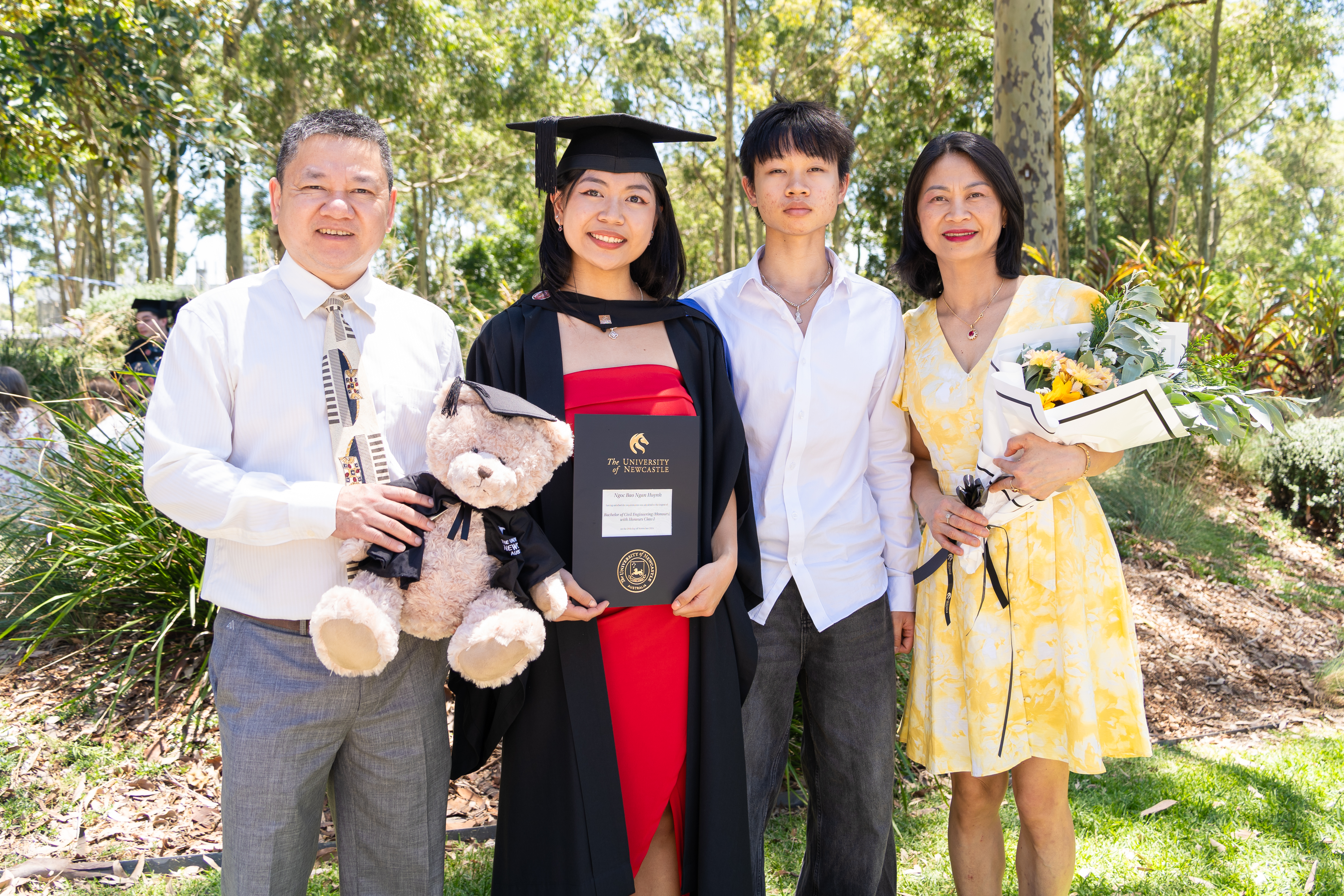 Maddie Huynh graduated from a Bachelor of Civil Engineering on Friday 13 2024