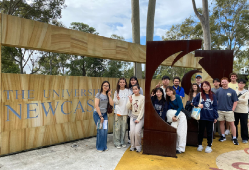 Summer Down Under students at Callaghan Campus