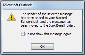 blocked sender list