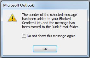 blocked sender list