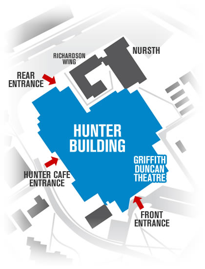 Navigating the Hunter Building
