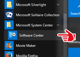 Windows 10 software center