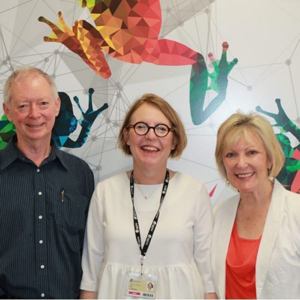Dr Colin James, Mrs Sher Campbell and Dr Lynne McCormack. AVO app ‘Bernie’ to help address domestic violence reoffending