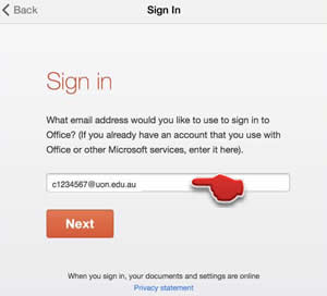 sign in email