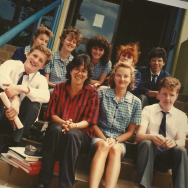 Karen Thrift with her students