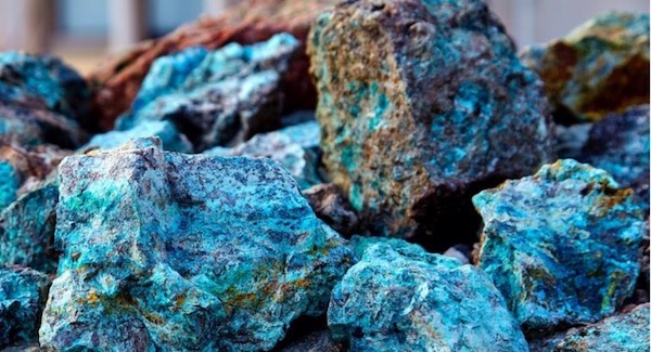 Blue rock minerals