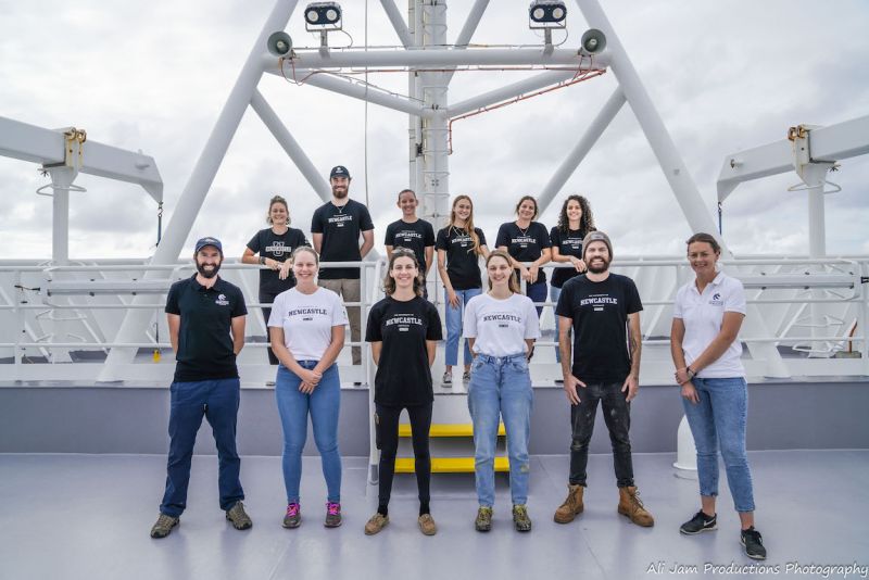 Student research group aboard the CSIRO research vessel, RV Investigator