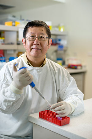 Professor Xu Dong Zhang in a research lab