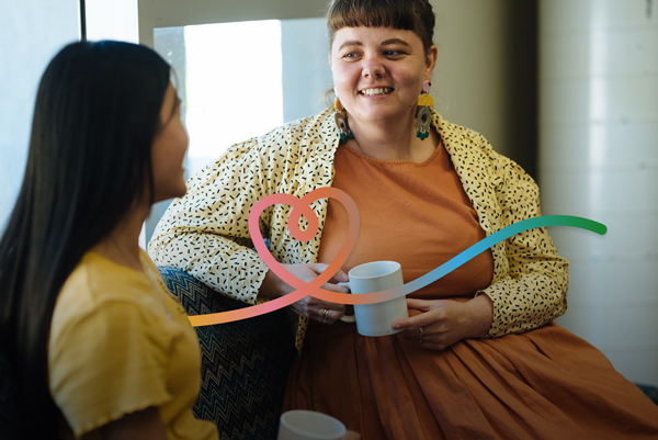 Student chatting to a counsellor 