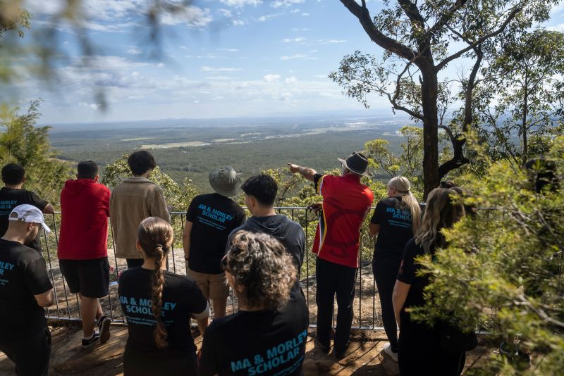 2023 Scholars with Uncle Paul Gordon at Mount Sugarloaf