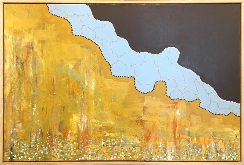 Simon Munro (Anaiwan), River Mint and Egg Daisy by the Gwydir, 2021