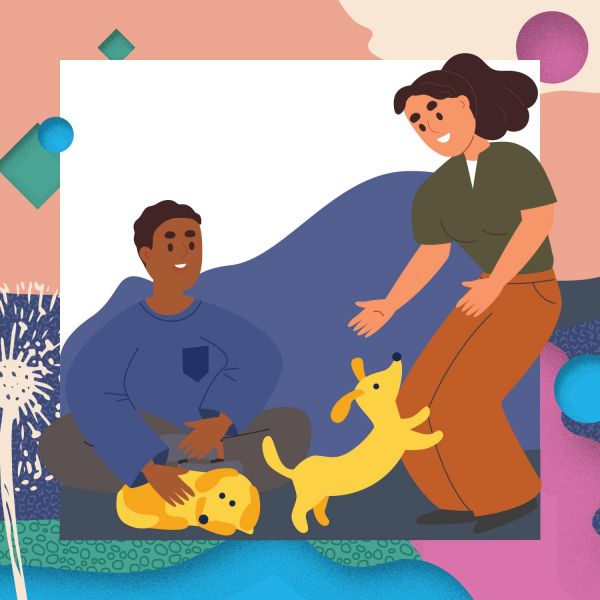 2024-s2-dogs-web-news-large.jpg Two animated people playing with animated illustrations of dogs