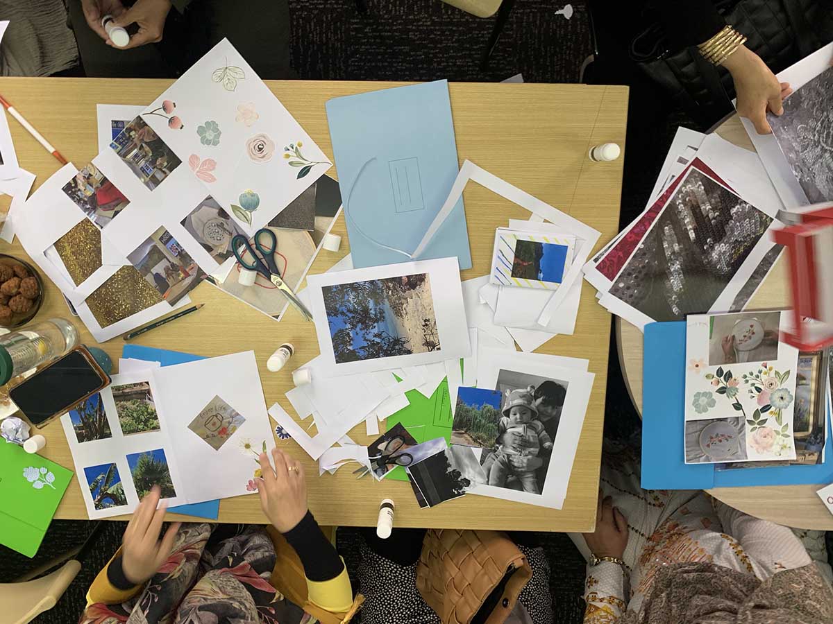 A group working at a table