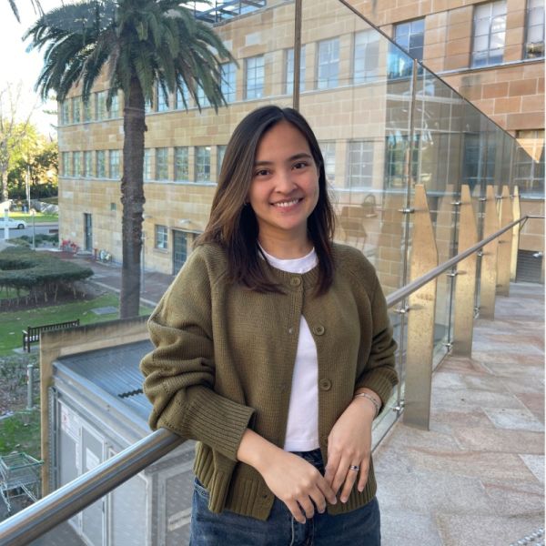 Sharmane Quinto, a Master of Social Work (Qualifying) student from the Philippines, at the NUspace campus of the University of Newcastle, Australia.