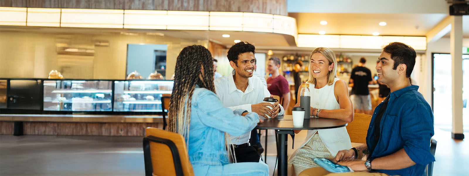 A group of students sitting at a table