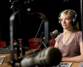 Radio recording studio. 1233 ABC Interview