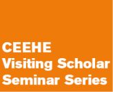 Orange tile with text - CEEHE Visiting Scholar Seminar Series