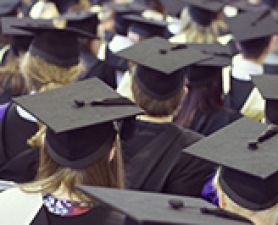 Graduation caps. Graduation celebrations commence at Callaghan
