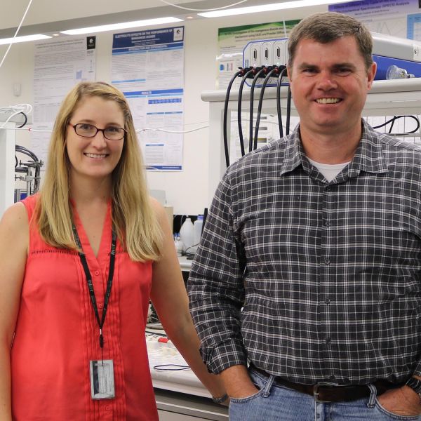 Dr Jessica Allen with Professor Scott Donne. Research fuelling development in the energy sector