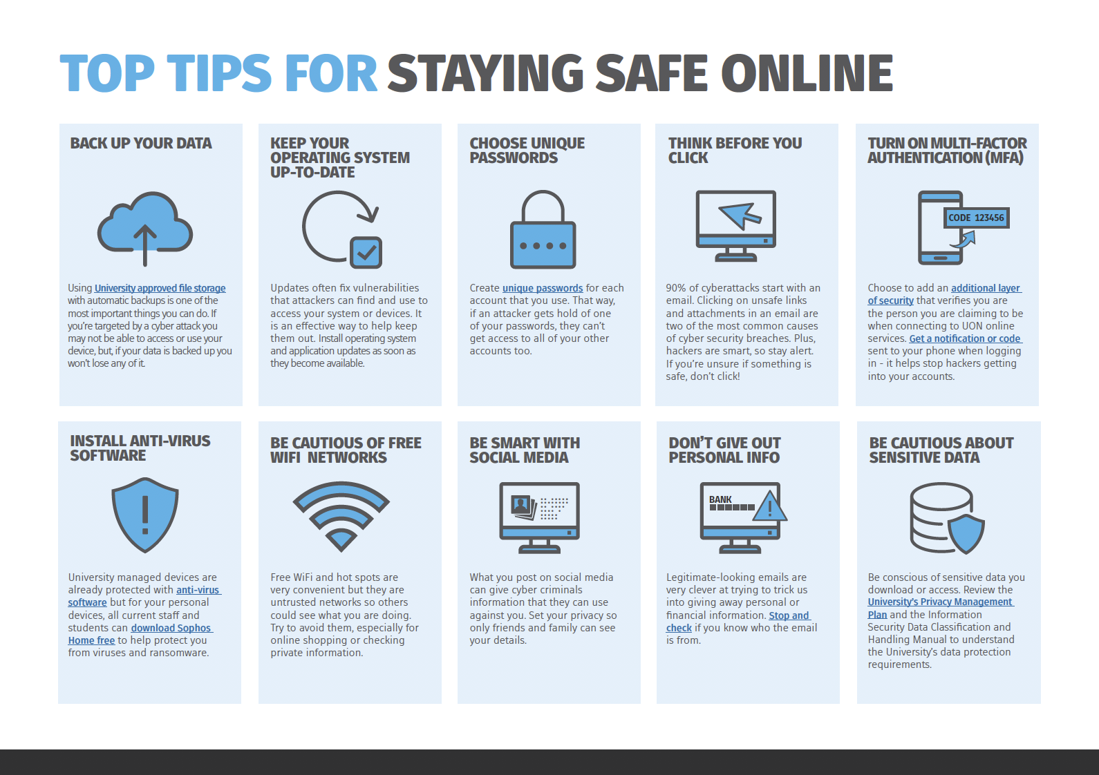 Top Ten Tips for Staying Safe Online