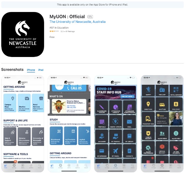 Downloaind the myUON app.
