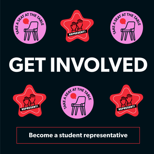 Get involved become a student representative. Nominations are open to be a 2022 Student Representative!