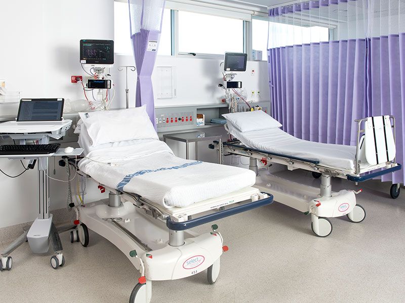 Beds at Calvary Mater hospital
