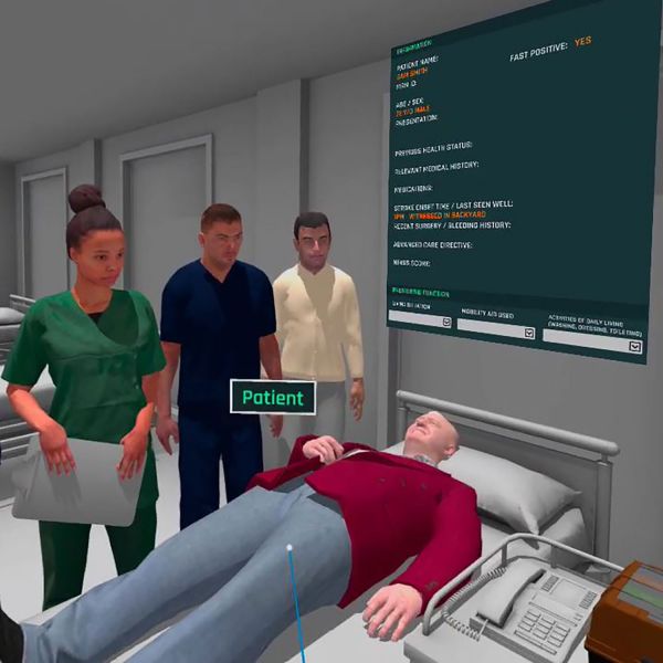 TACTICS VR stroke training in hospitals. Virtual reality training to improve emergency stroke nursing care 
