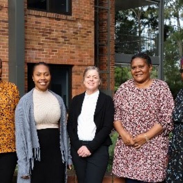Fellows from Vanuatu's Ministry of Education with Dr Angela Page