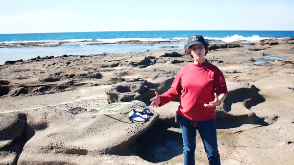 Academic presenting to camera on location Academic presenting to camera on location