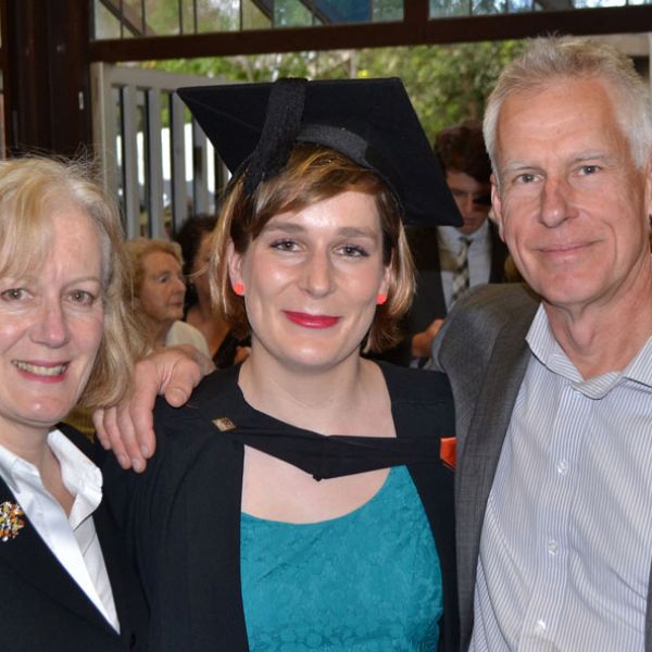 Rasa Grad with parents