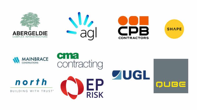 Graphic containing a number of partner and affiliate logos