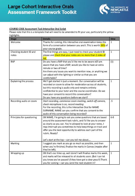 Preview of Interactive Oral 