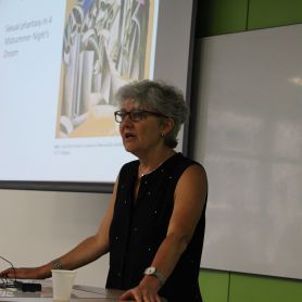 Professor Lorna Hutson. Leading Shakespeare Scholar wows audience in public lecture