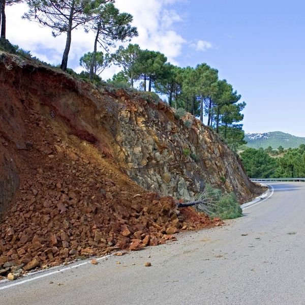 Road Hazard Landslide