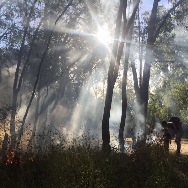 Traditional smoking ceremony at the University of Newcastle. Tapping into tradition for land management