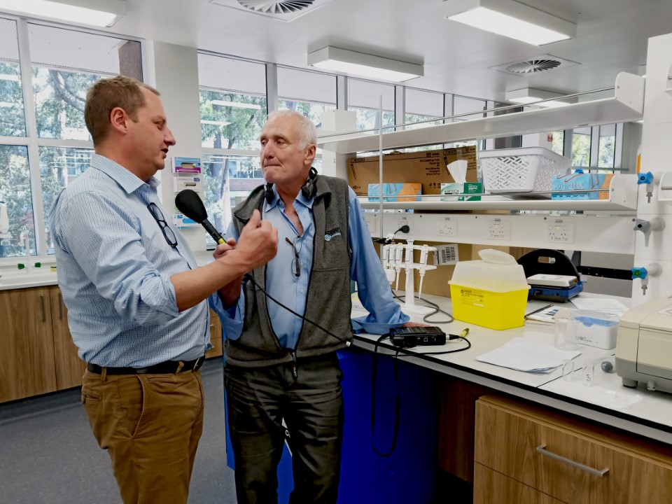 Brett Neilan speaking to ABC Science Show