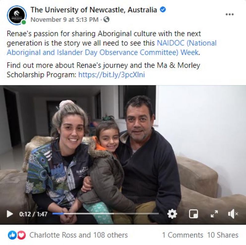 Ma Morley social media post