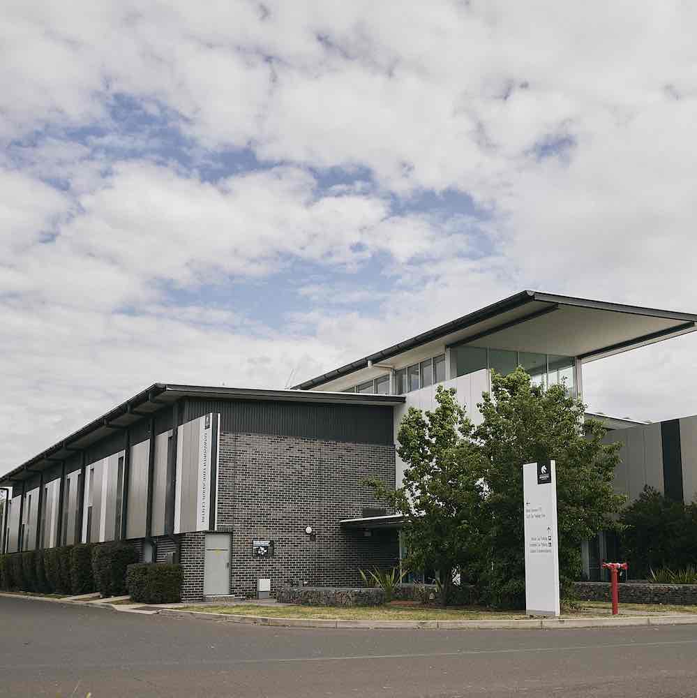 Peel Clinical School grey brick building