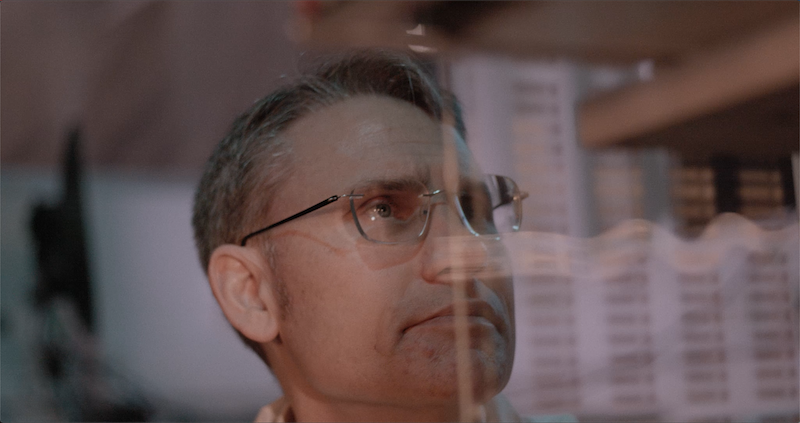 Professor Paul Dastoor inspecting the Needle Free Diabetes Tests