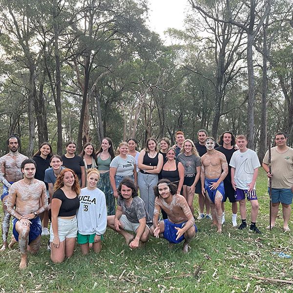 A group of students at a culture camp