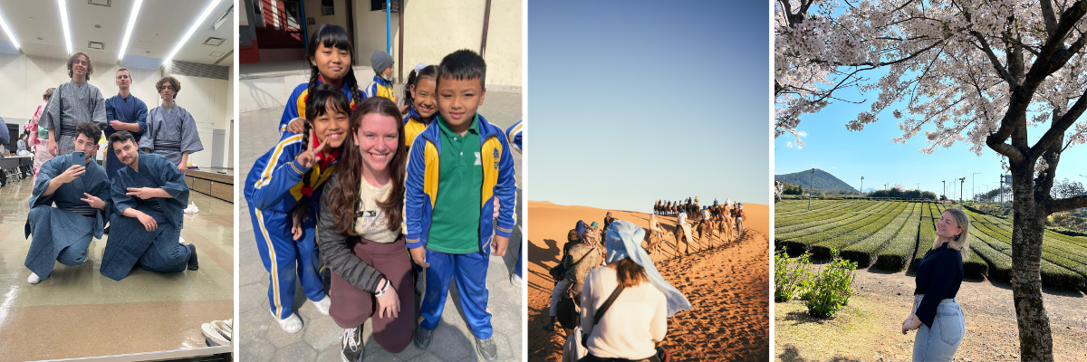 Students completing Global Experiences in South Korea, Jordan, Nepal and Japan