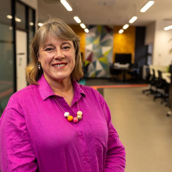 Bronwyn Relf Bronwyn Relf standing in an office at Callaghan campus
