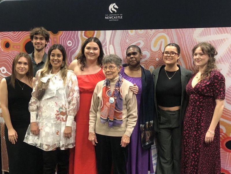 Ma & Morley Scholars, with Judy Morley at the 2024 Reconciliation Ball