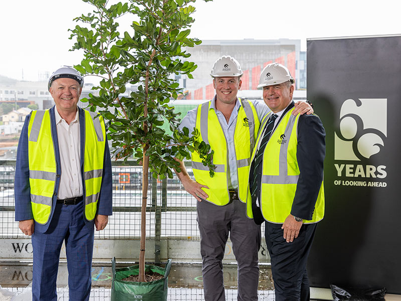 Central Coast Campus reaches new heights as University of Newcastle celebrates topping out milestone