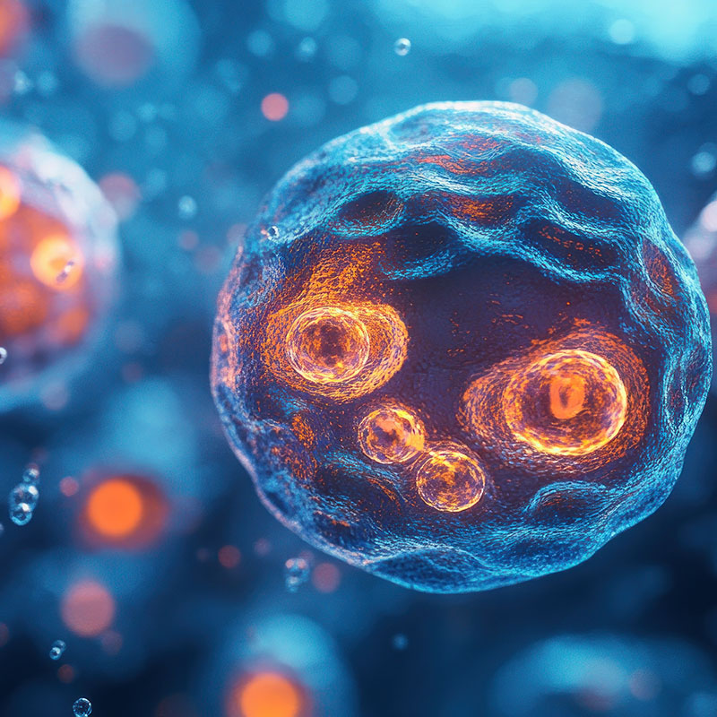 Close up view of a molecule